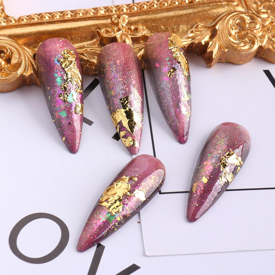 Nail Art Kırık Folyo Süsleme