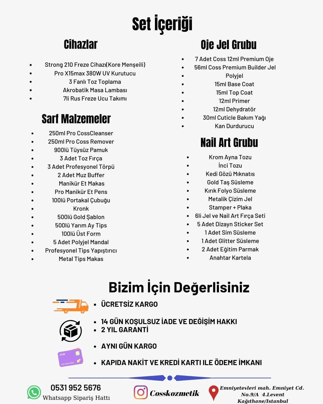 Profesyonel Protez Tırnak Seti - Full Tırnak Seti