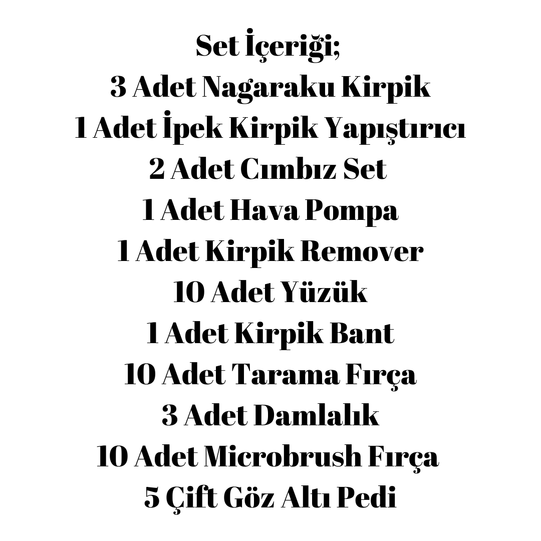 İpek Kirpik Seti