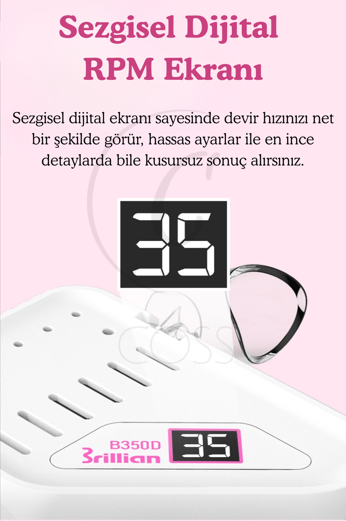 Strong Brillian B350D Profesyonel Tırnak Freze Makinesi - 2 YIL GARANTİLİ