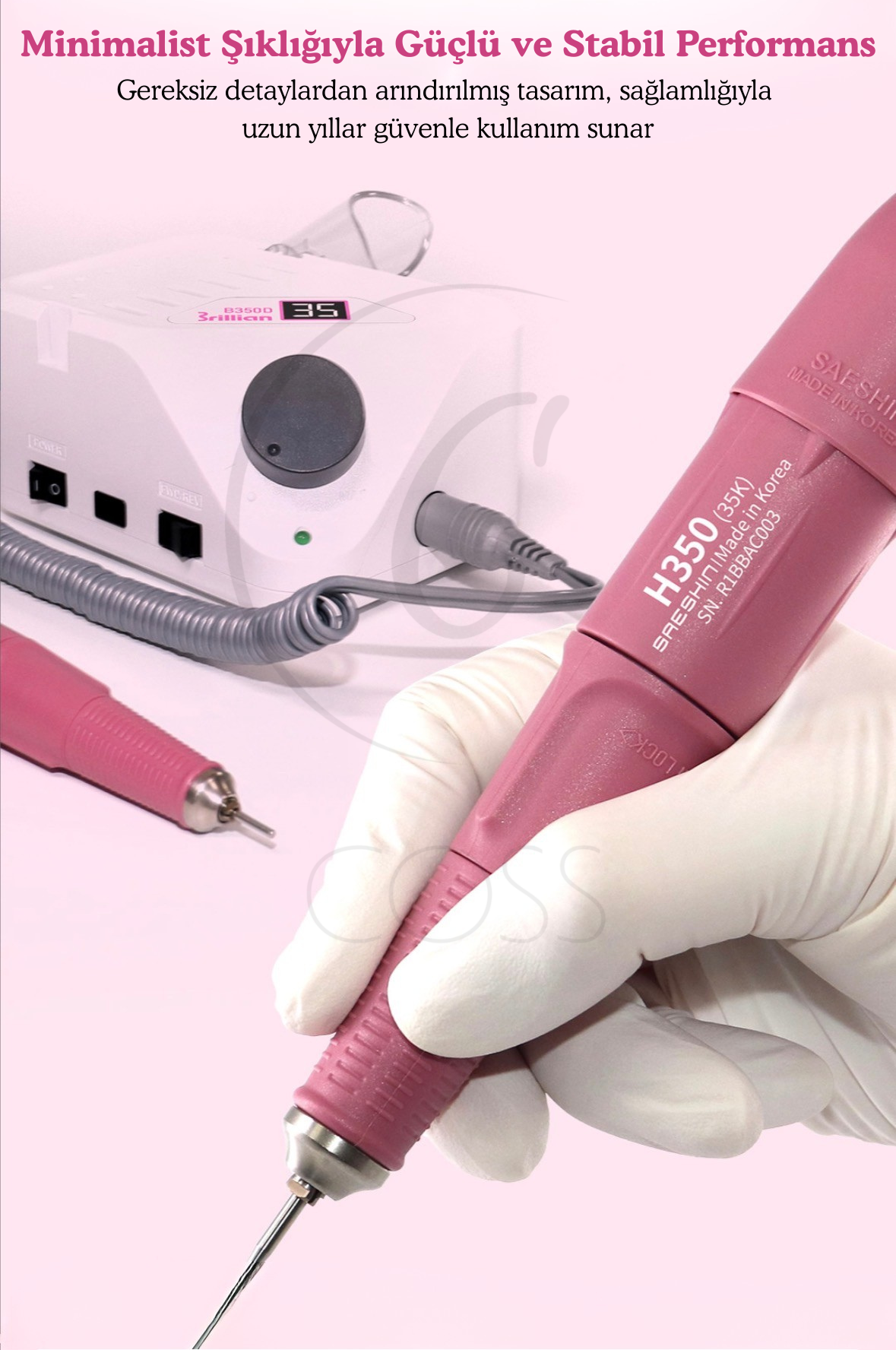 Strong Brillian B350D Profesyonel Tırnak Freze Makinesi - 2 YIL GARANTİLİ