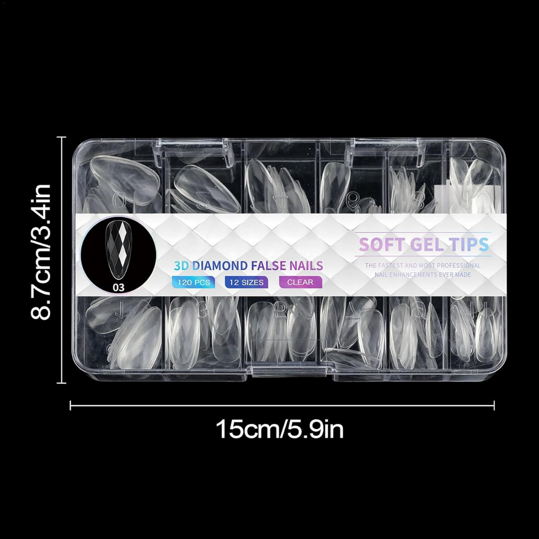 3D Elmas Şekilli Soft Jel Tips 03