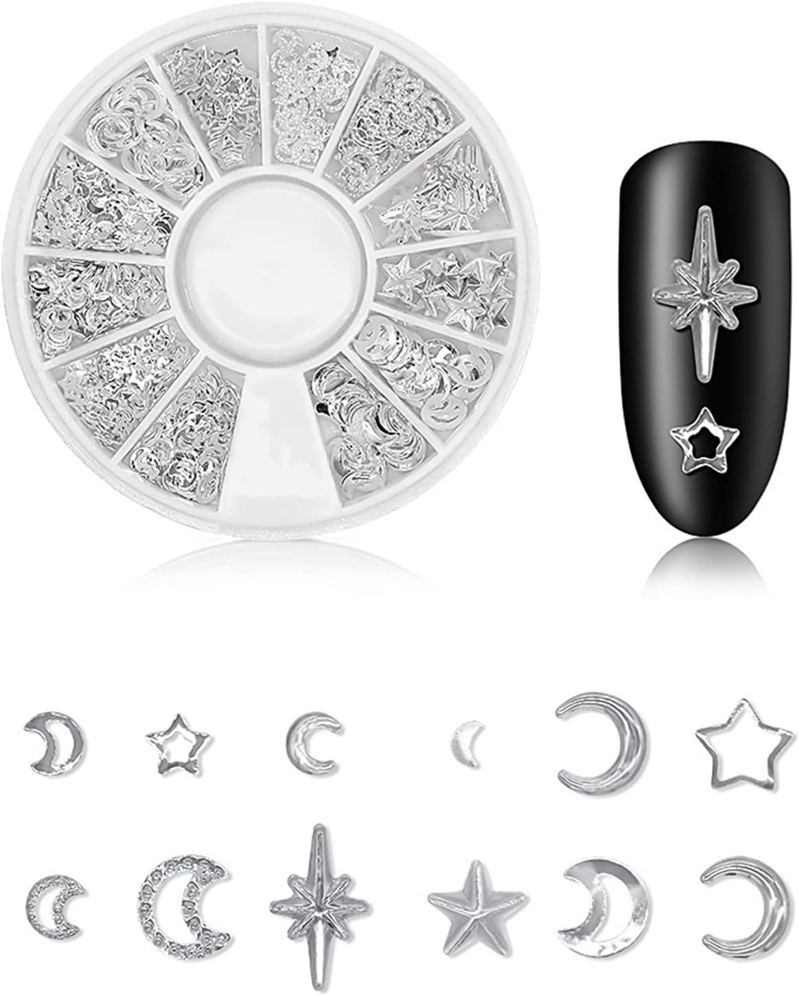 Nail Art Gümüş Taş Tırnak Süsleme