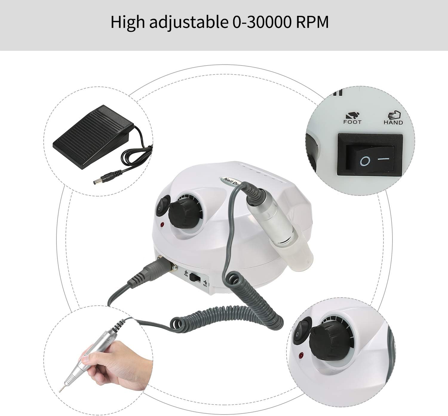 Nail Drill Elektrikli Manikür Pedikür Törpü Makinası