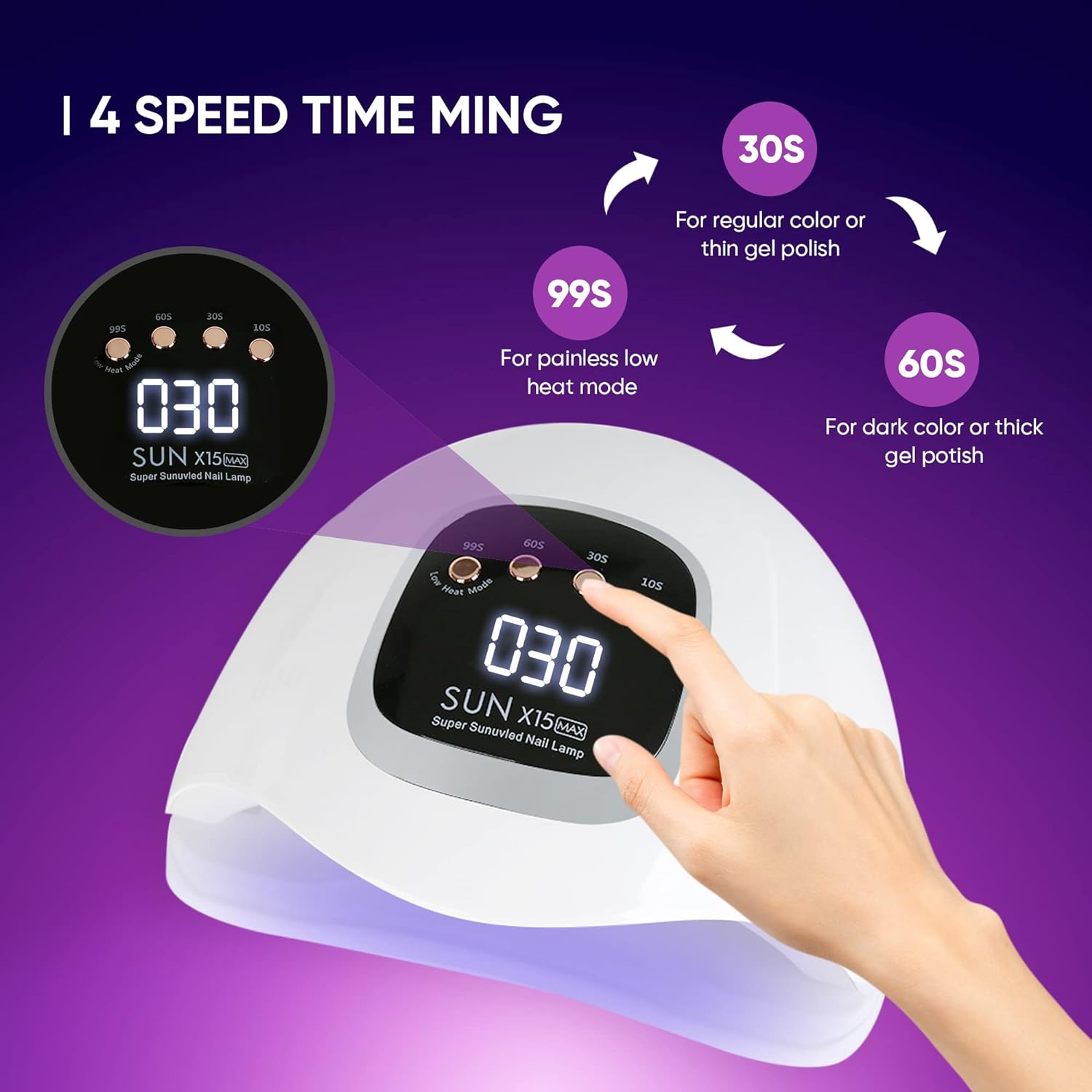 SUN X15 Uv Led Protez Tırnak Kalıcı Oje Kurutma Makinası