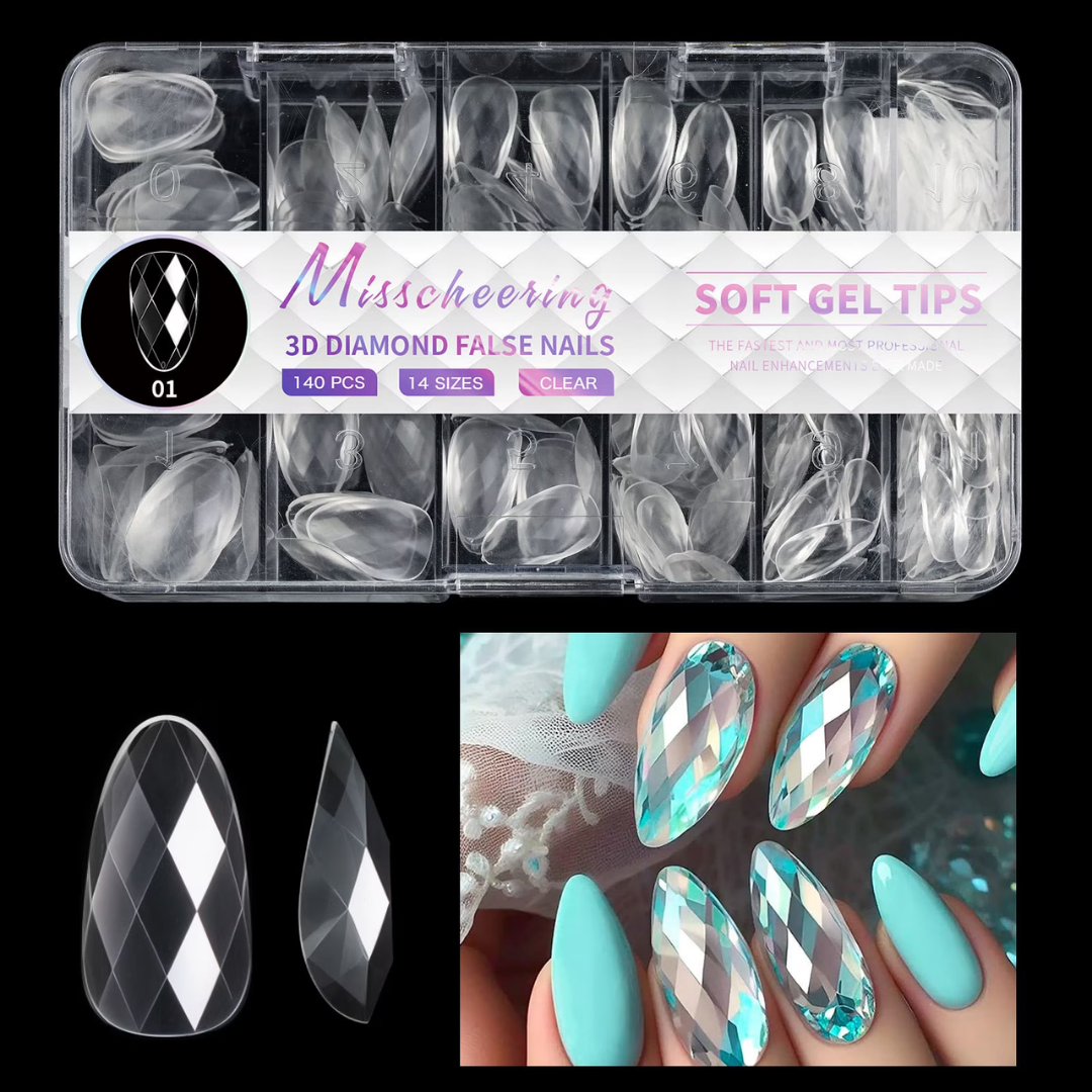 3D Elmas Şekilli Soft Jel Tips 01