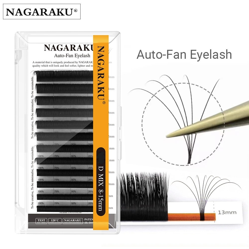 Nagaraku İpek Kirpik Çek Bırak Auto-Fan 0.07 D Kıvrım