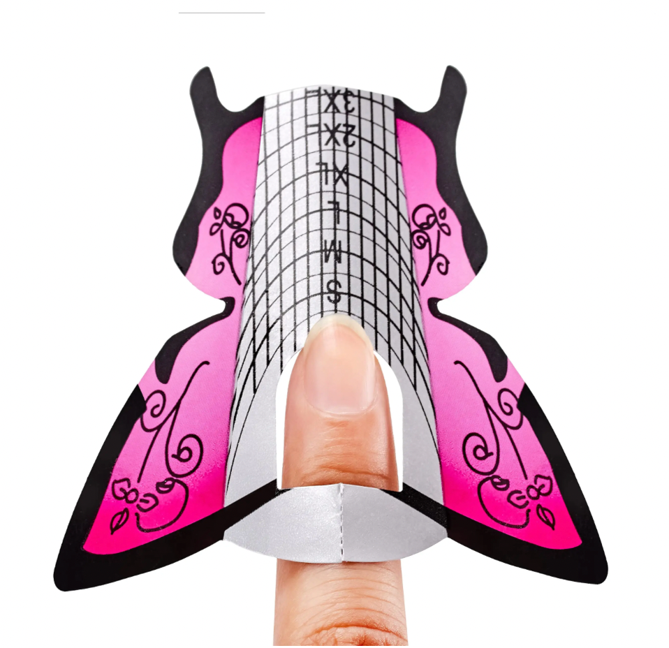 Kelebek Şablon Protez Tırnak Form 500lü