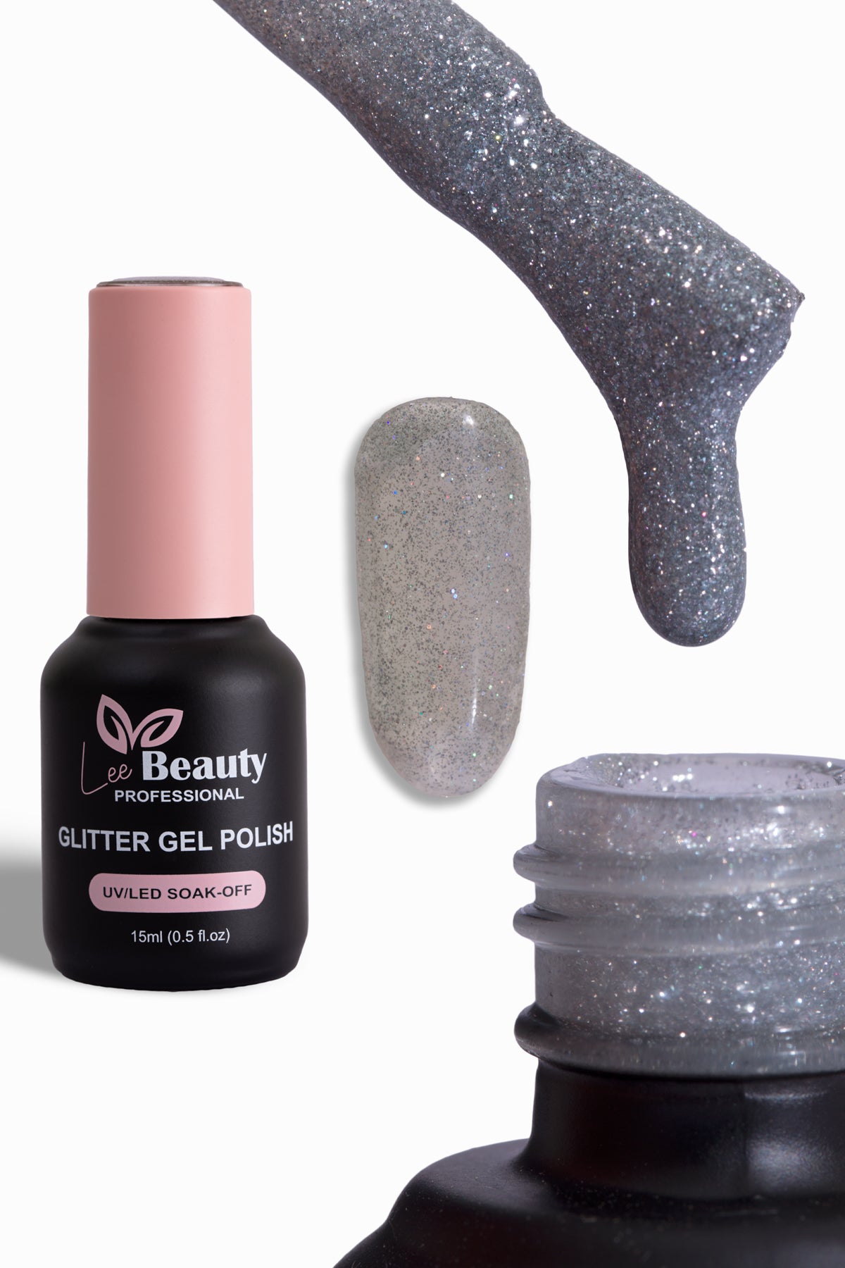 Lee Beauty Professional Glitter Simli Kalıcı Oje 15 mL No:G02