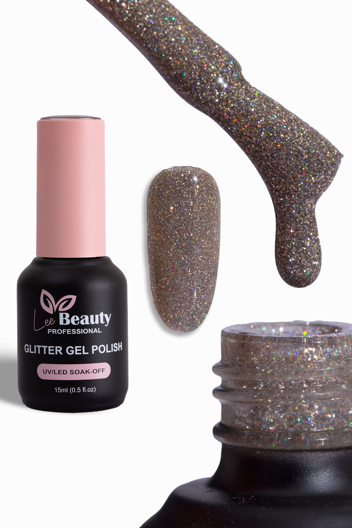 Lee Beauty Professional Glitter Simli Kalıcı Oje 15 mL No:G04