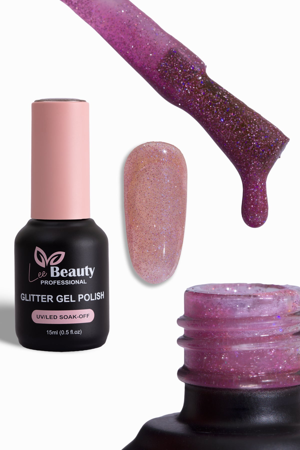 Lee Beauty Professional Glitter Simli Kalıcı Oje 15 mL No:G07