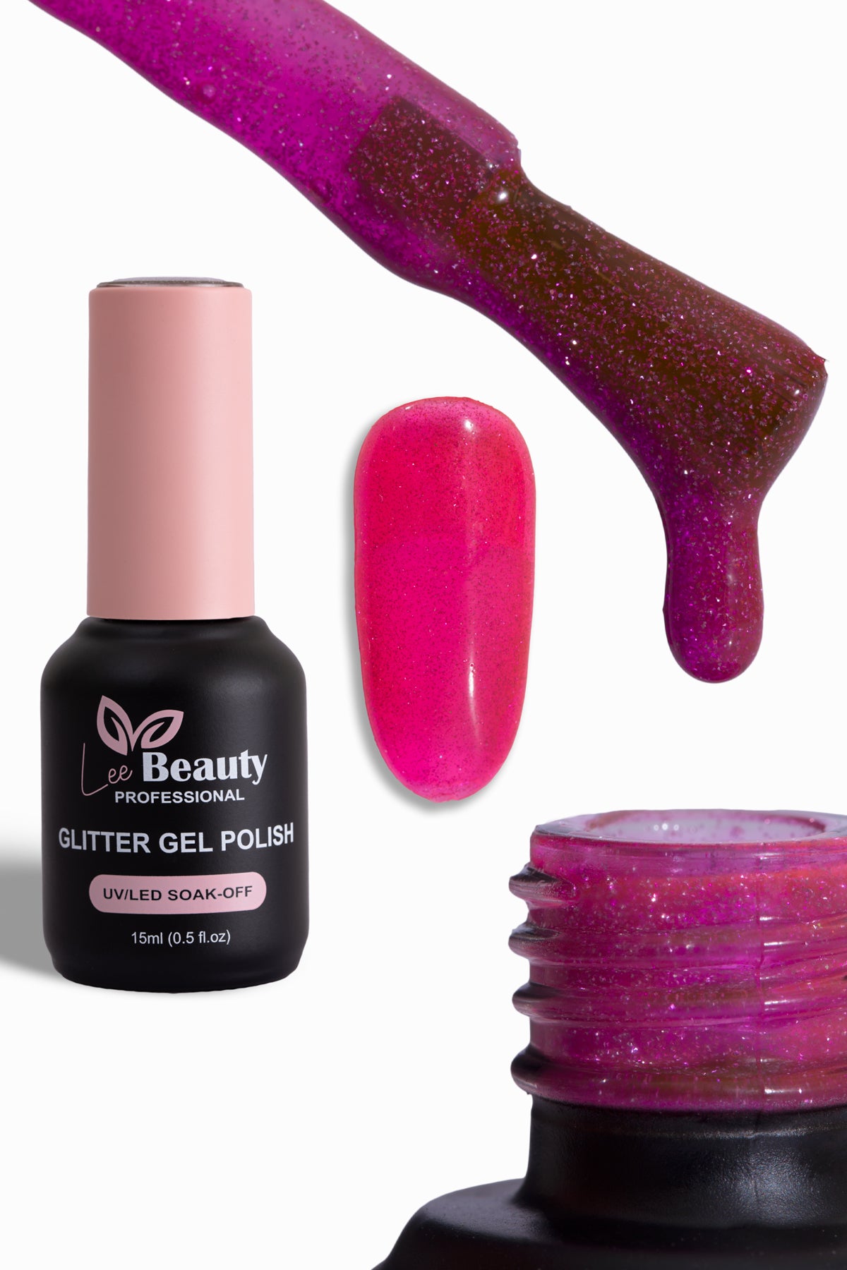 Lee Beauty Professional Glitter Simli Kalıcı Oje 15 mL No:G09