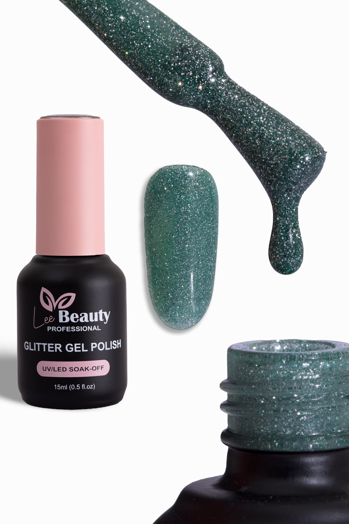 Lee Beauty Professional Glitter Simli Kalıcı Oje 15 mL No:G12