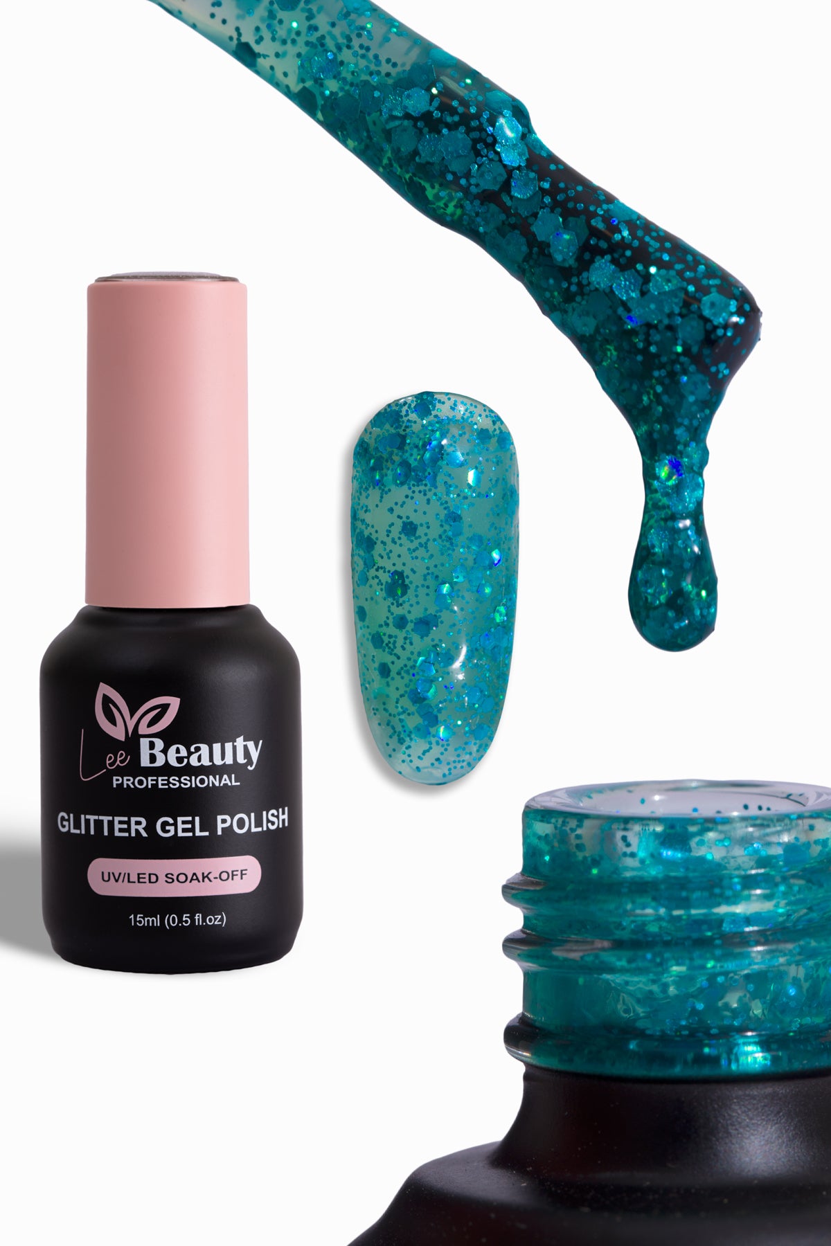 Lee Beauty Professional Glitter Simli Kalıcı Oje 15 mL No:G13