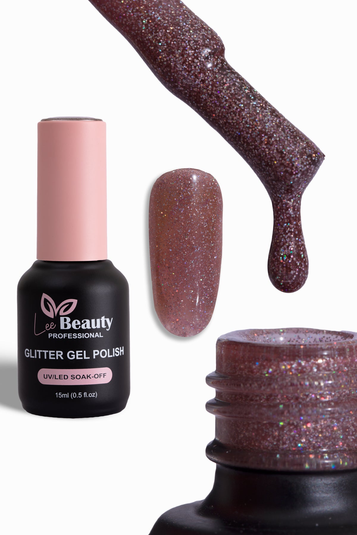 Lee Beauty Professional Glitter Simli Kalıcı Oje 15 mL No:G16