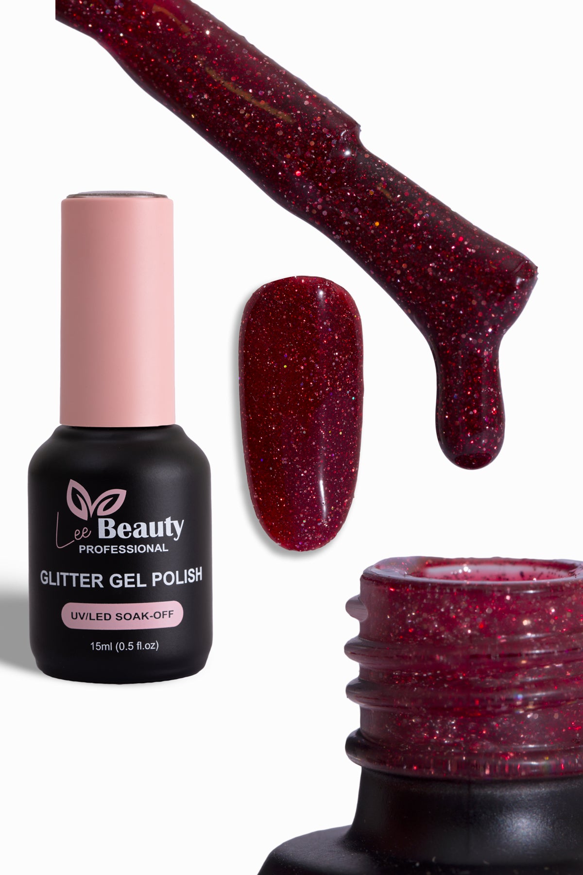 Lee Beauty Professional Glitter Simli Kalıcı Oje 15 mL No:G18