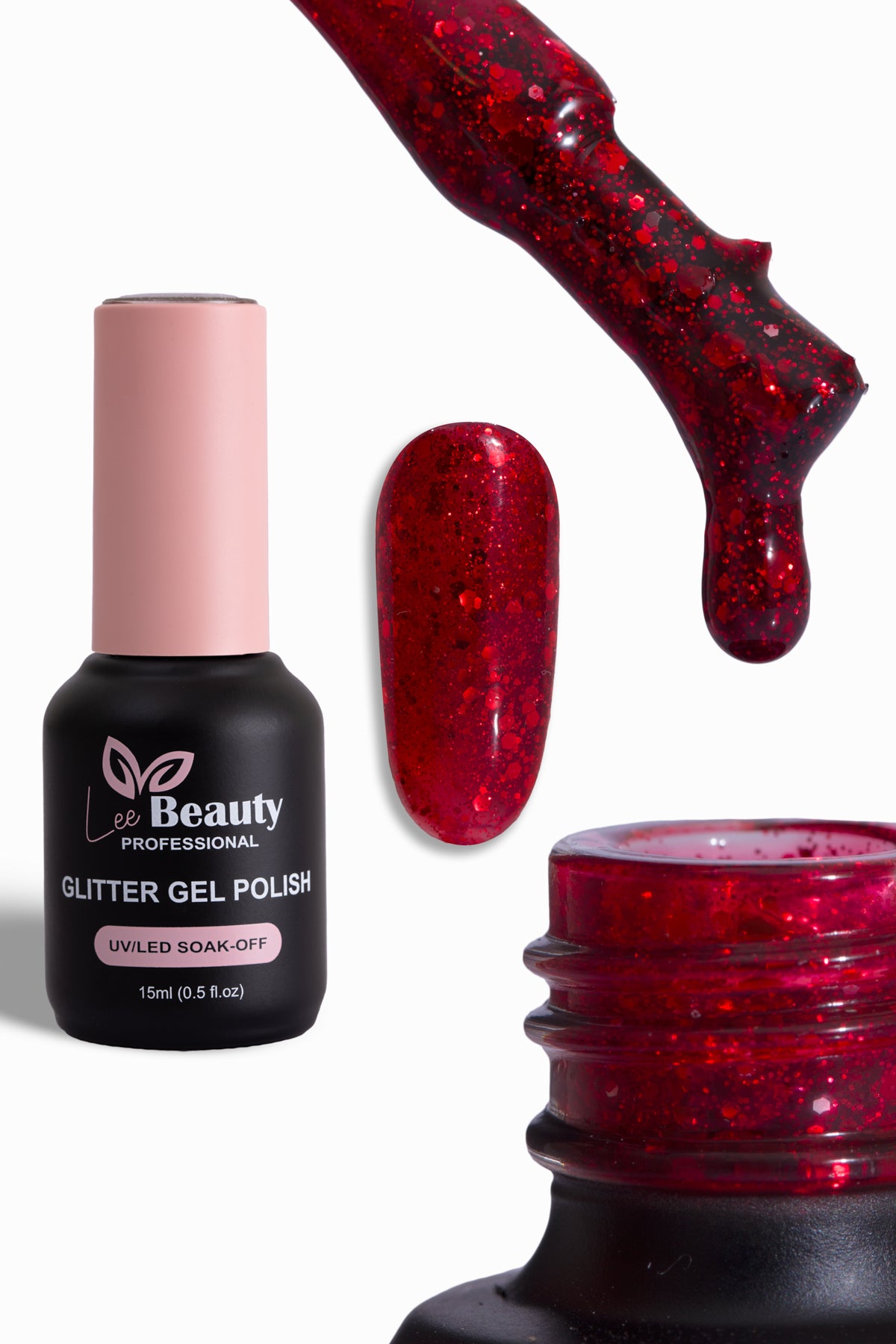 Lee Beauty Professional Glitter Simli Kalıcı Oje 15 mL No:G19