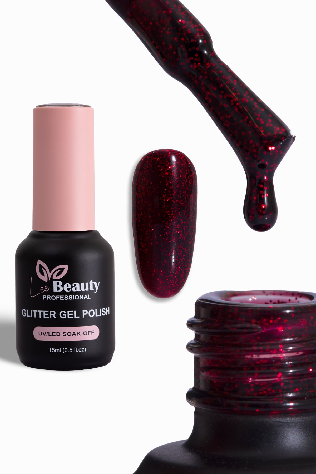 Lee Beauty Professional Glitter Simli Kalıcı Oje 15 mL No:G20