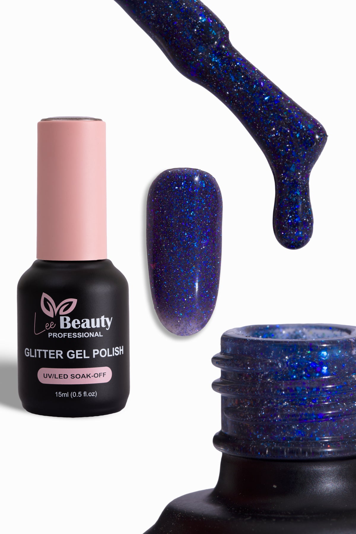 Lee Beauty Professional Glitter Simli Kalıcı Oje 15 mL No:G24