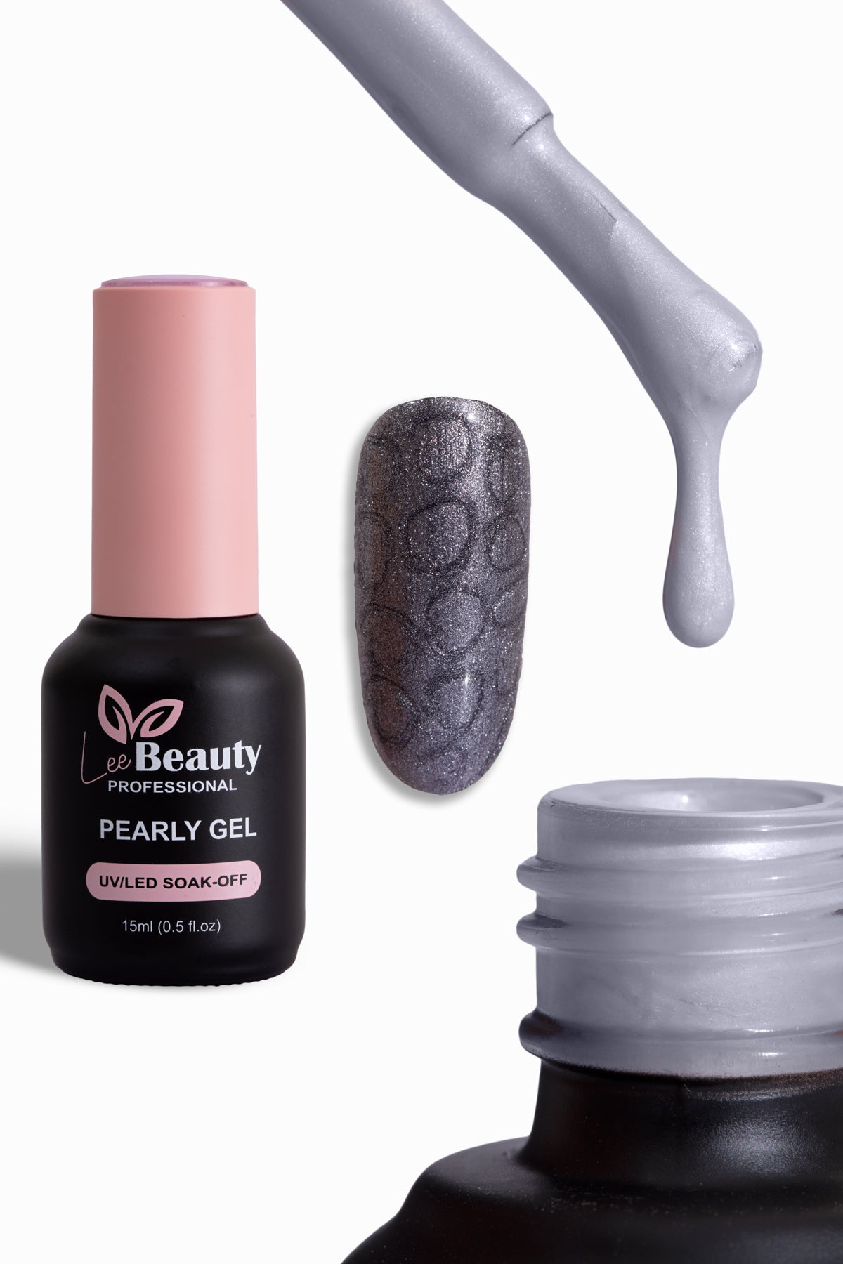 Lee Beauty Professional İnci Desen Kalıcı Oje 15 mL No:P6