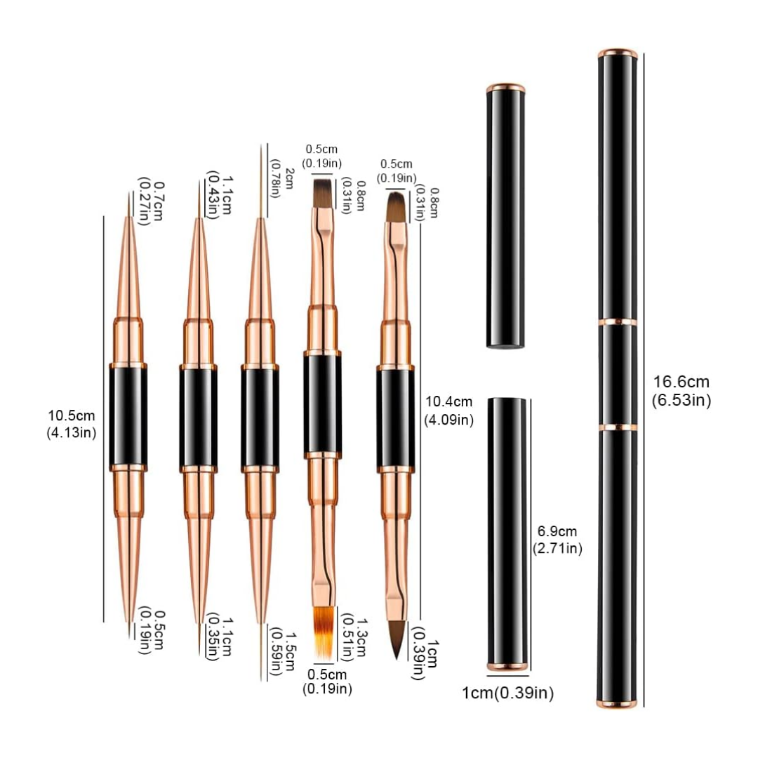 Profesyonel Nail Art Fırça Seti, Nail Art, Akrilik, Jel, Polyjel Fırçası - 10lu