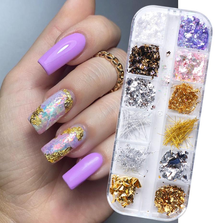 Nail Art Kırık Folyo Süsleme
