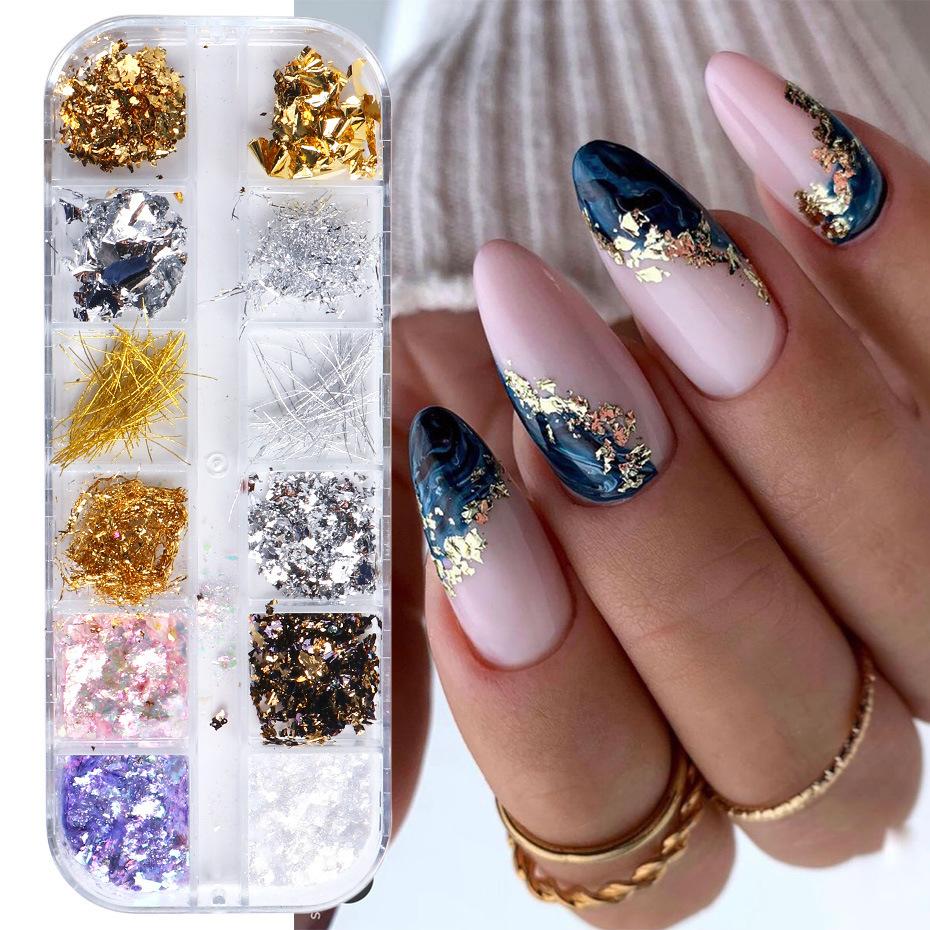 Nail Art Kırık Folyo Süsleme