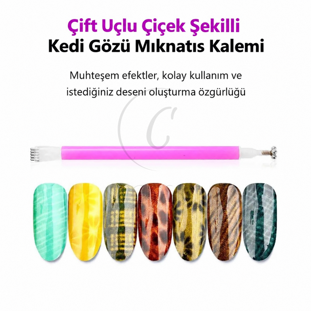 Çift Başlı Kedi Gözü Mıknatısı