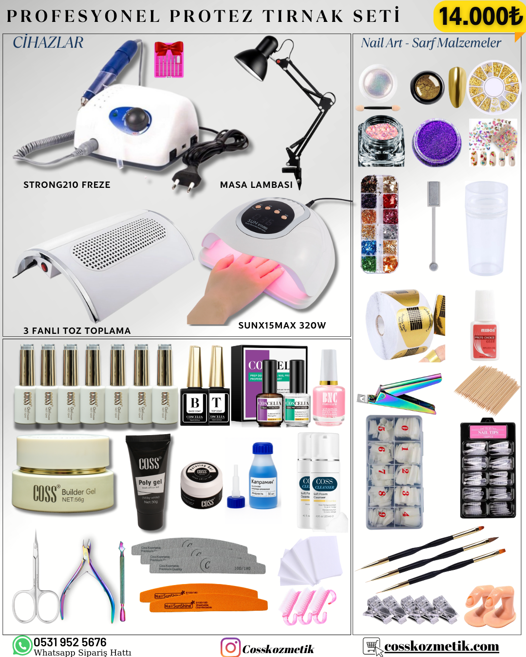 Profesyonel Protez Tırnak Seti - Full Tırnak Seti