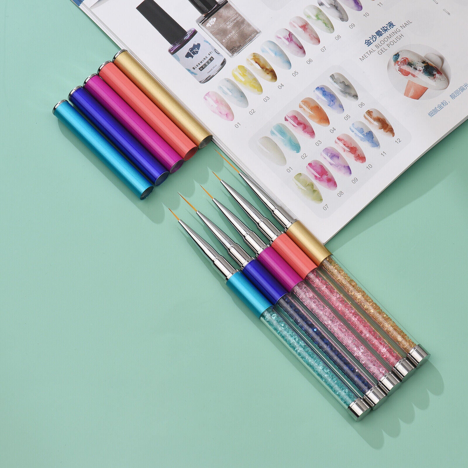 5'li Profesyonel Nail Art Fırça Seti