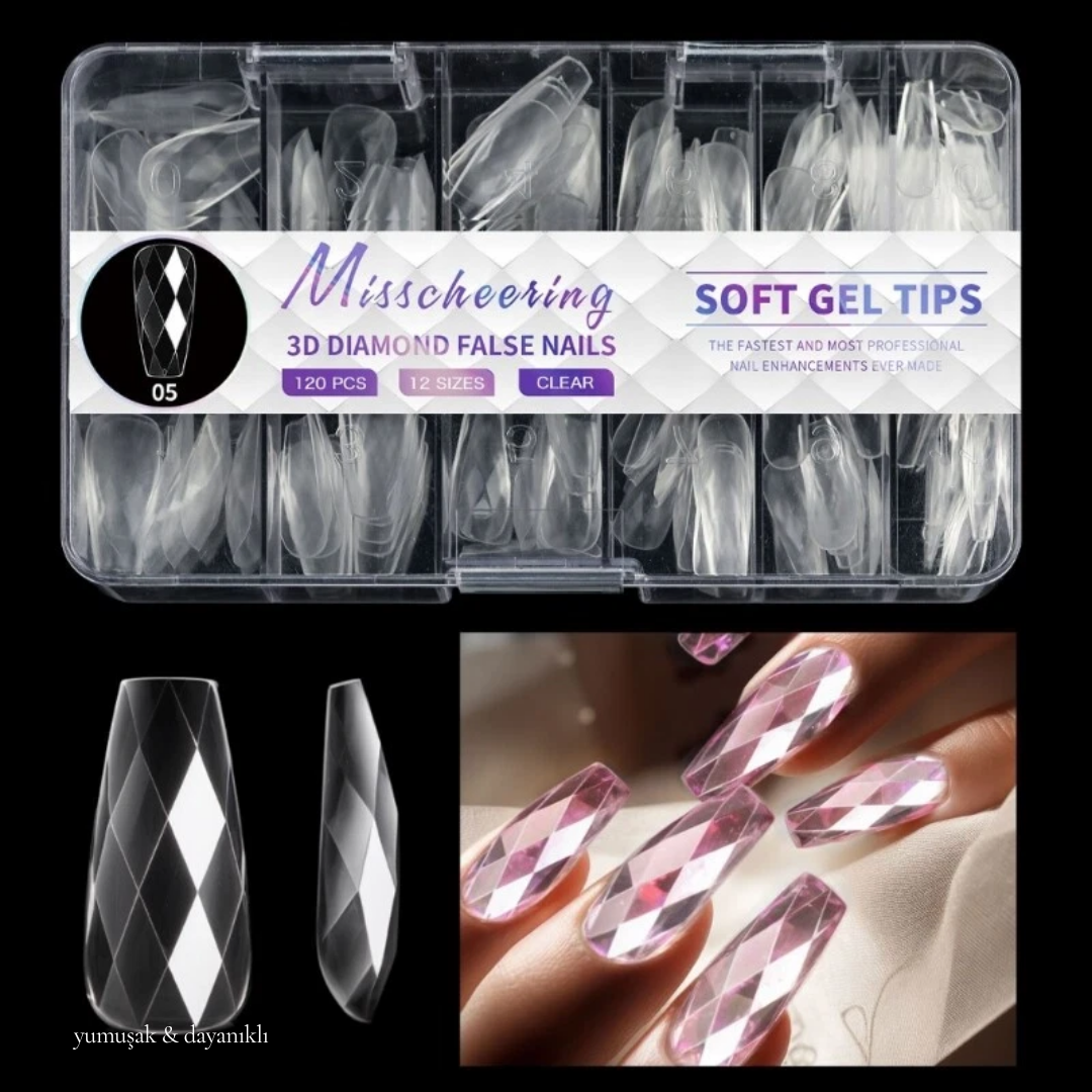 3D Elmas Şekilli Soft Jel Tips 05