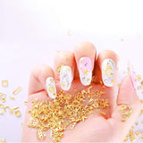 Nail Art Gold Taş Tırnak Süsleme