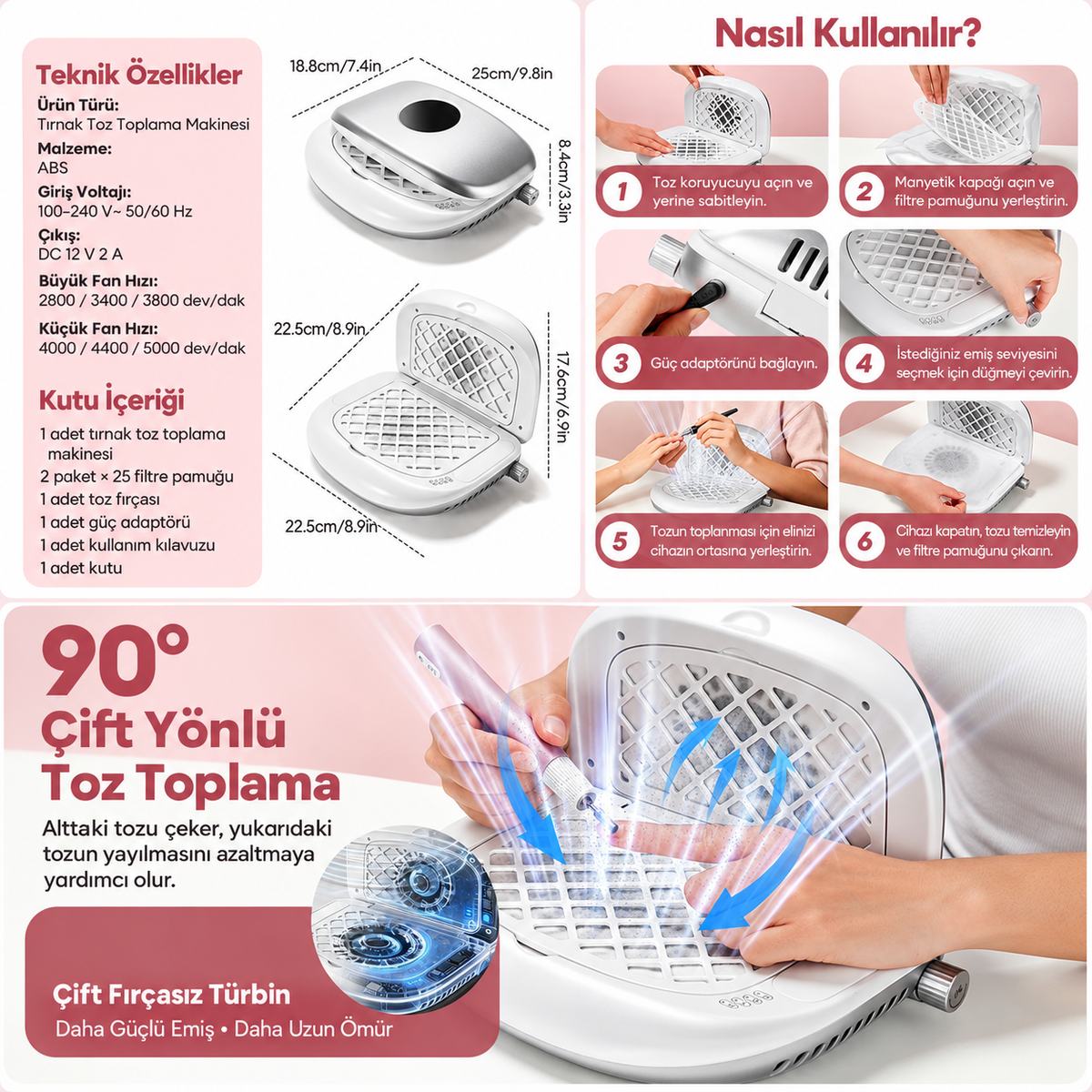 Çit Taraflı Katlanabilir Toz Toplama