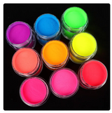 12'li Neon Tırnak Pigmenti Nail Art Neon Toz Seti