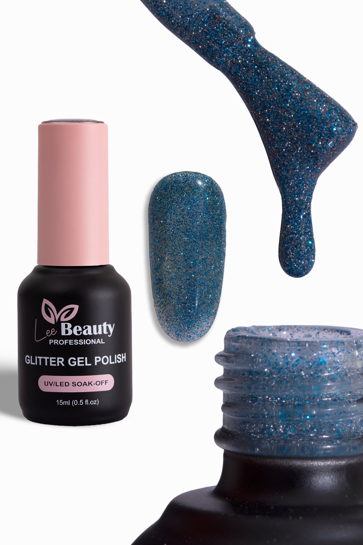 Lee Beauty Professional Glitter Simli Kalıcı Oje 15 mL No:G23