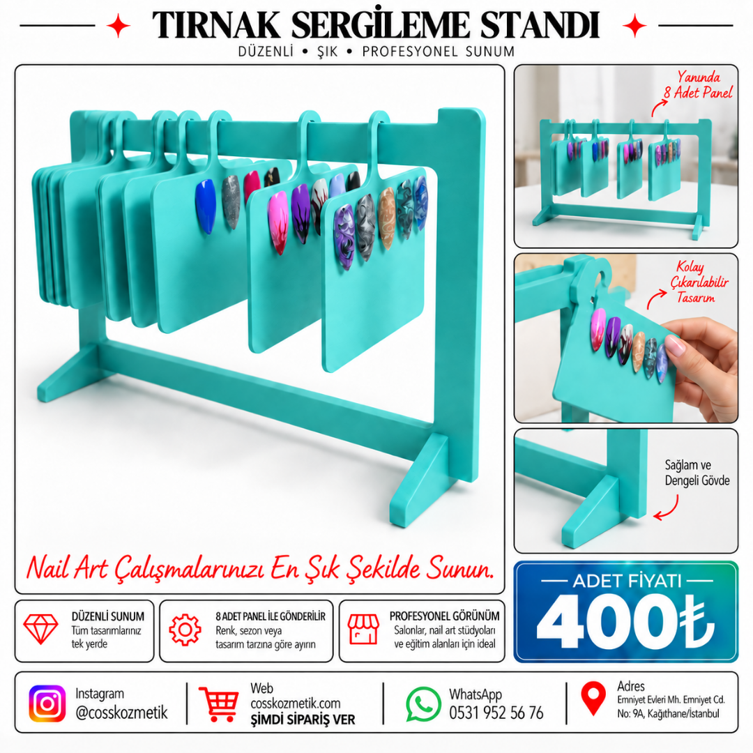 Askılı Tırnak Standı - 8li